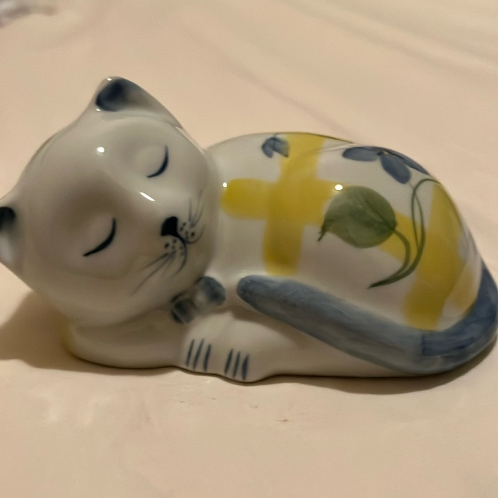 Porcelain Sleeping Cat
